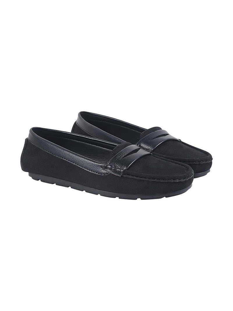 Shoetopia upper Suede Detailed  Loafers For Women & Girls - Image 5