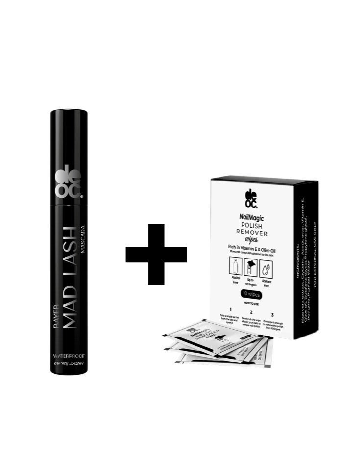ديوك  Deoc mascara +  nail polish remover wipes bundle - Image 1