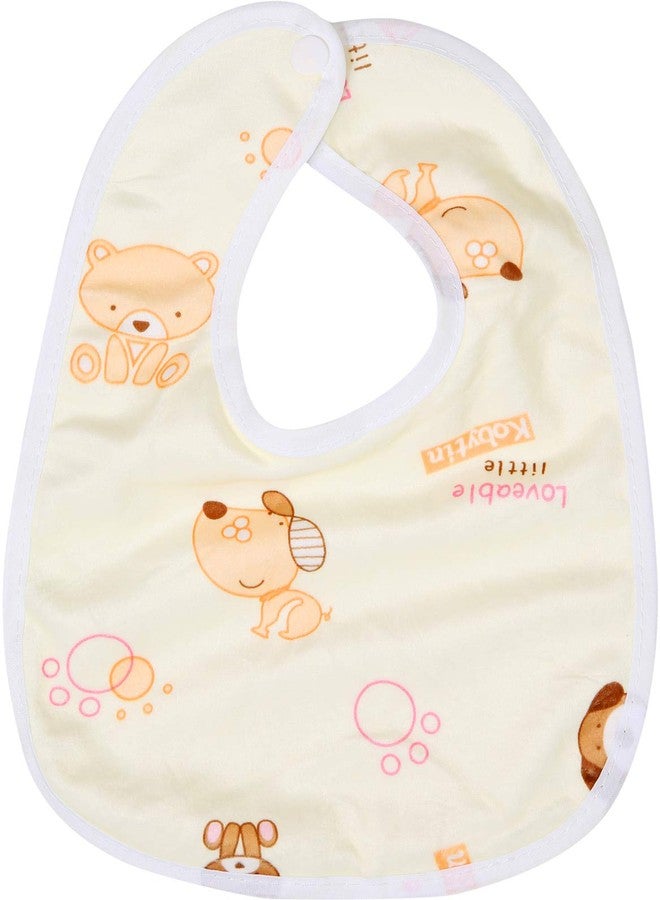 First Trend Waterproof and Quick Dry Baby Bibs Pack of 3 (Peach) - Image 4