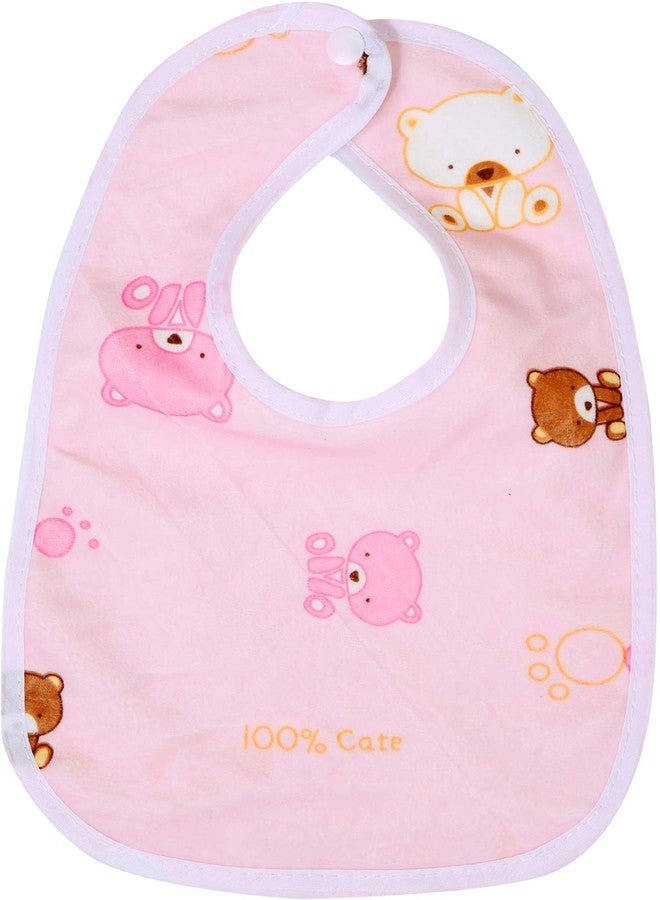 First Trend Waterproof and Quick Dry Baby Bibs Pack of 3 (Peach) - Image 3