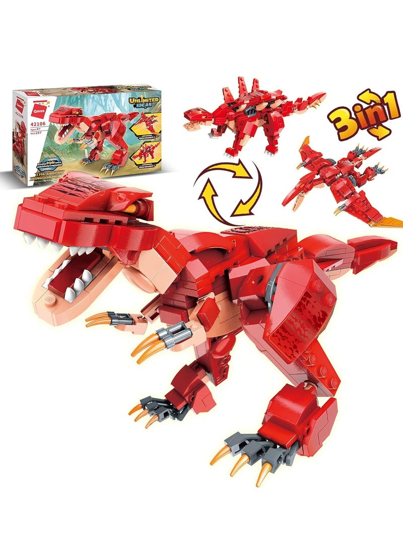 Qman The Era of Dinosaur War (287 PCS) - Dinosaur Battle Adventure Building Set - Image 1