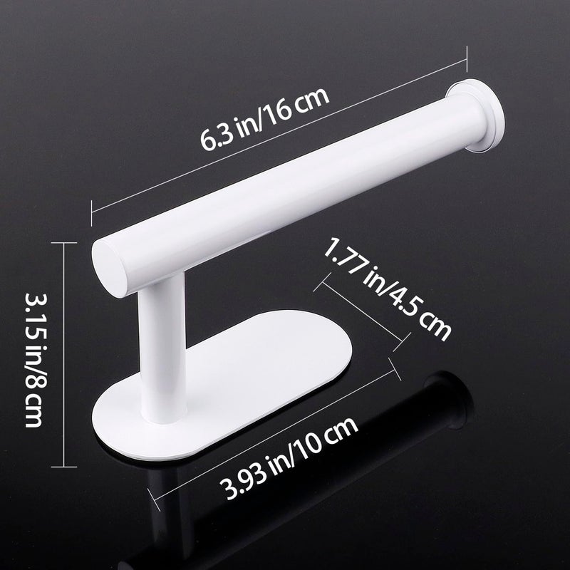 Gewtur White Toilet Paper Holder  Self Adhesive Toilet Paper Roll Holder No Drilling Wall Mount For Kitchen  Bathroom  Toilet - Image 4