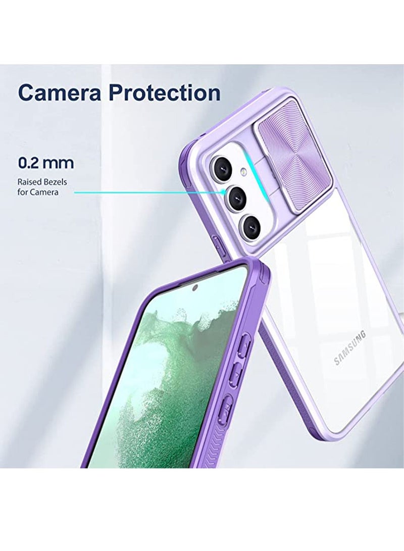 Samsung Galaxy A54 5G Case with Camera Cover,TPU Protective Hard Back&Soft Bumper,Shockproof Upgraded,Full Body Clear Phone Cover for Galaxy A54 5G (Galaxy A54,Purple) - Image 5