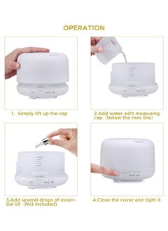 Arabest Ultrasonic Air Humidifier, Essential Oil Diffuser with 7-Colour LED Lights, Aromatherapy Diffusers for Home and Office  - Image 5