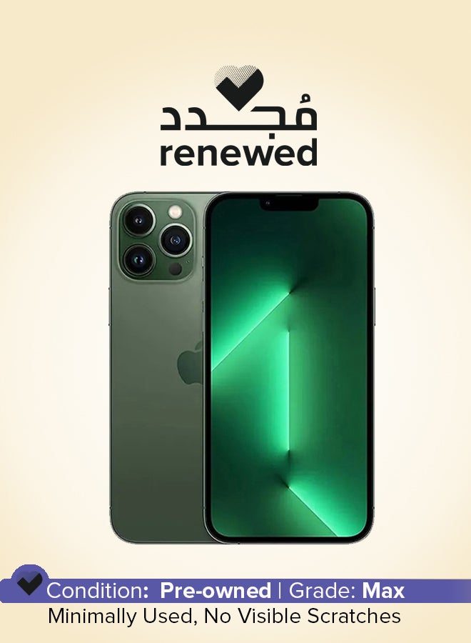 ابل  متجدد - هاتف iPhone 13 Pro بسعة 512 جيجابايت باللون الأخضر الجبلي ومزود بتقنية 5G مع تطبيق FaceTime - إصدار عالمي - Image 1