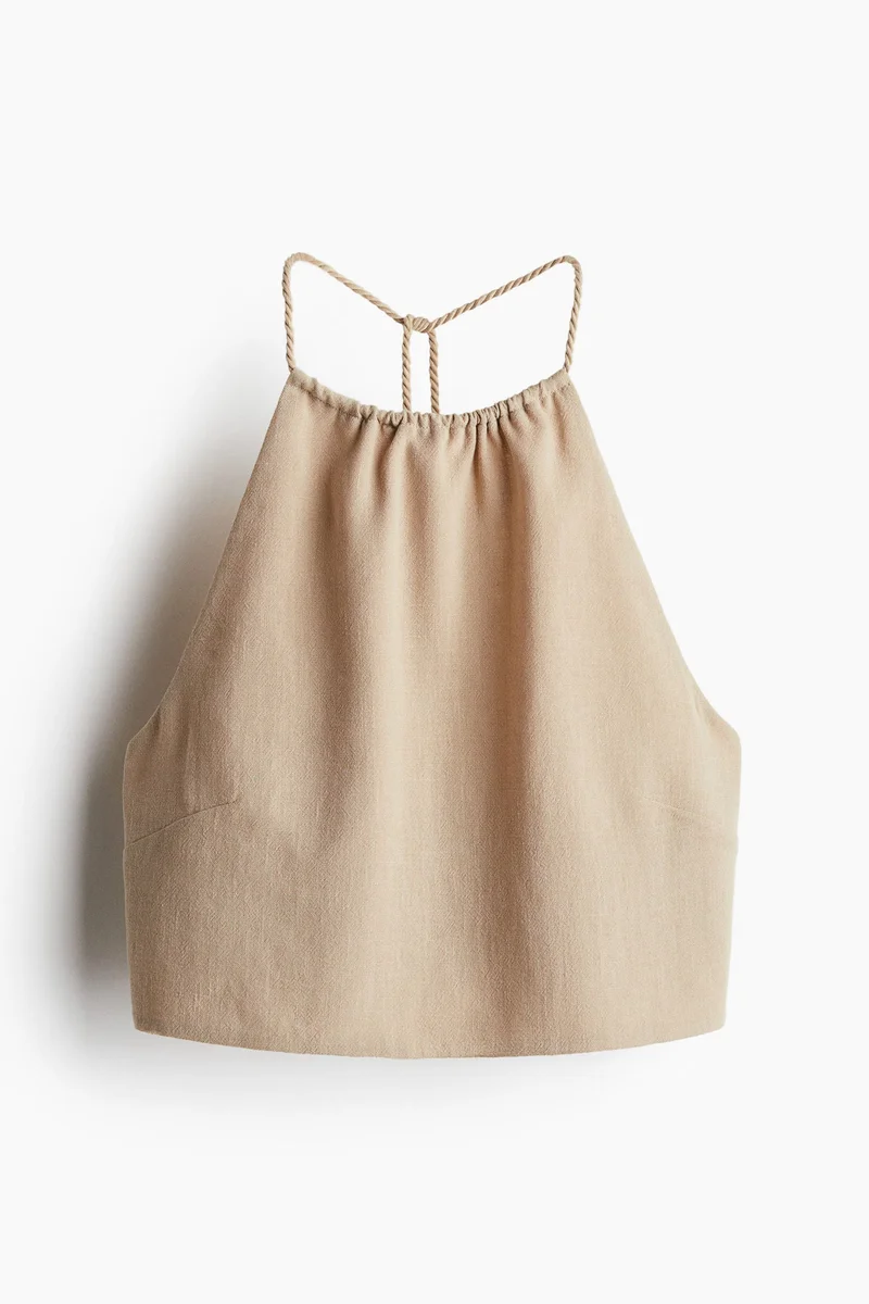 H&M Drawstring halterneck top
