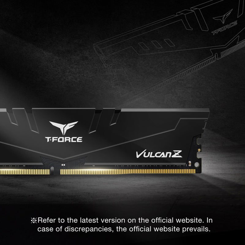 TEAMGROUP T-Force Vulcan Z DDR4 16GB Kit (2x8GB) 3600MHz (PC4-28800) CL18 Desktop Memory Module Ram Black TLZBD416G3600HC18JDC01 - Image 5