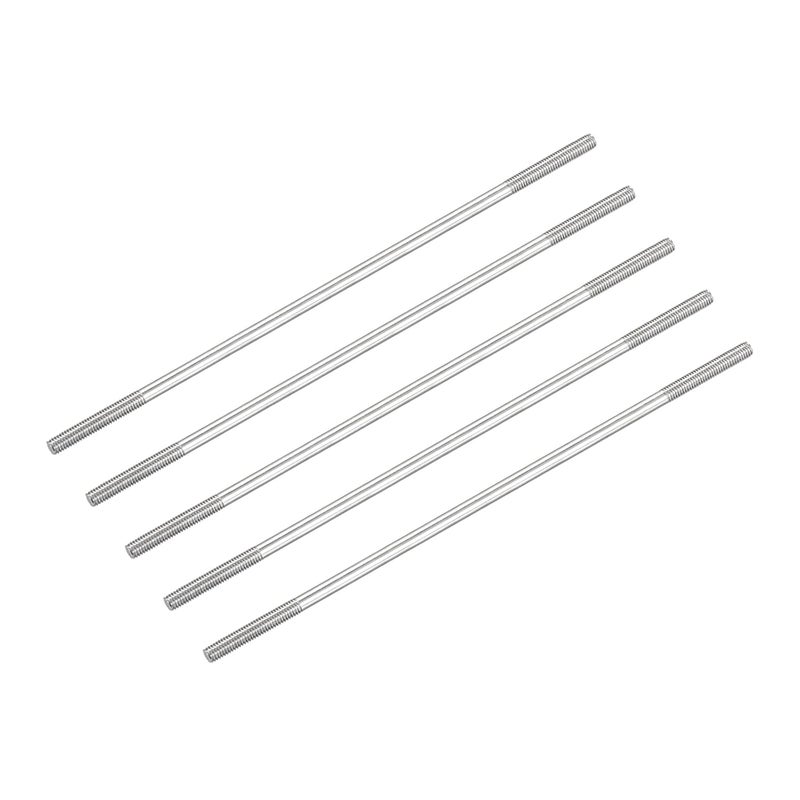 METALLIXITY Double Ended Stud Screws (M6 Thread 160mm Length) 5pcs, 304 Stainless Steel Dual Threaded Rod Bolts - for House Maintenance - Image 1