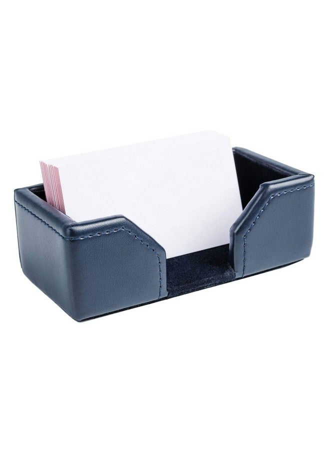 Dacasso A5007 Business Card Holder 4.5 X 2.25 X 1.5 Navy Blue - Image 1