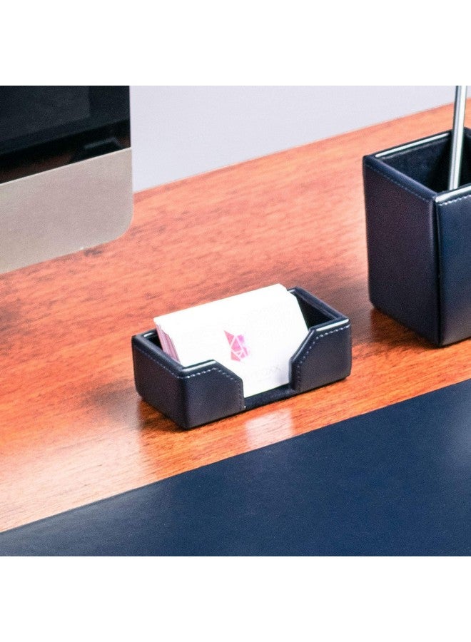 Dacasso A5007 Business Card Holder 4.5 X 2.25 X 1.5 Navy Blue - Image 4