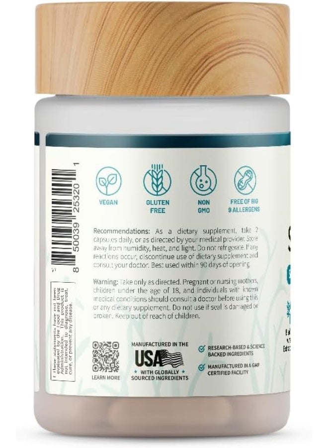 SNAP SUPPLEMENTS كبسولات طحالب البحر الأيرلندية مع بلادرواك، جذر الأرقطيون واليود لدعم الطاقة - مكمل طحالب البحر لتحسين المزاج، تقوية المناعة والهضم، تجديد لون البشرة - حبوب طحالب البحر (60 كبسولة) - Image 2