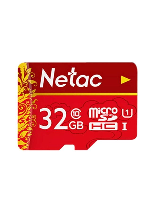 Netac Micro SDHC Class 10 Memory Card Red/Yellow - Image 1