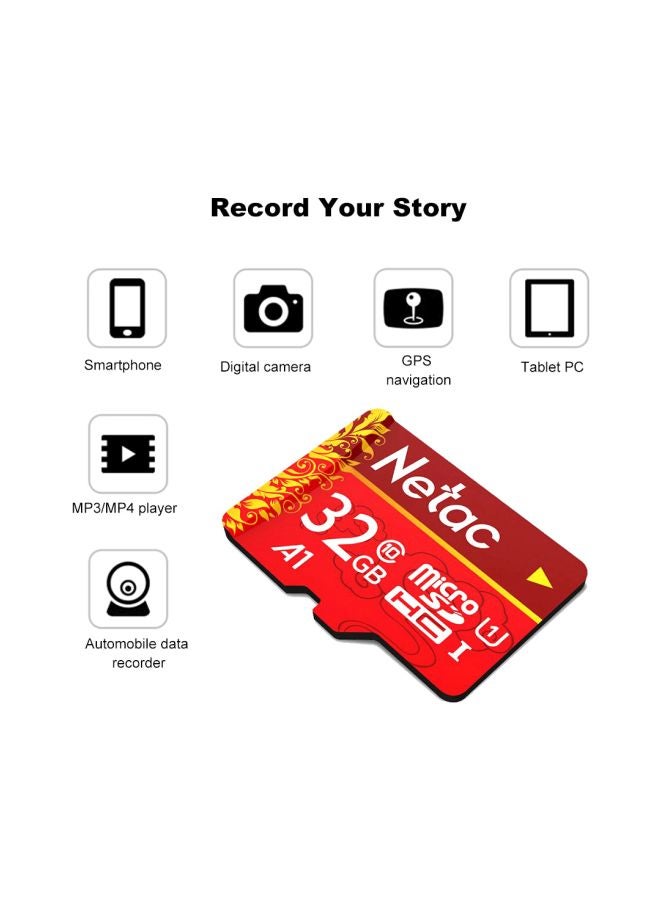 Netac Micro SDHC Class 10 Memory Card Red/Yellow - Image 3