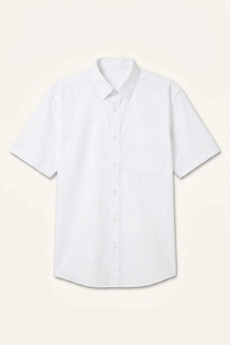 ديفاكتو Regular Fit Polo Collar Cotton Shirt