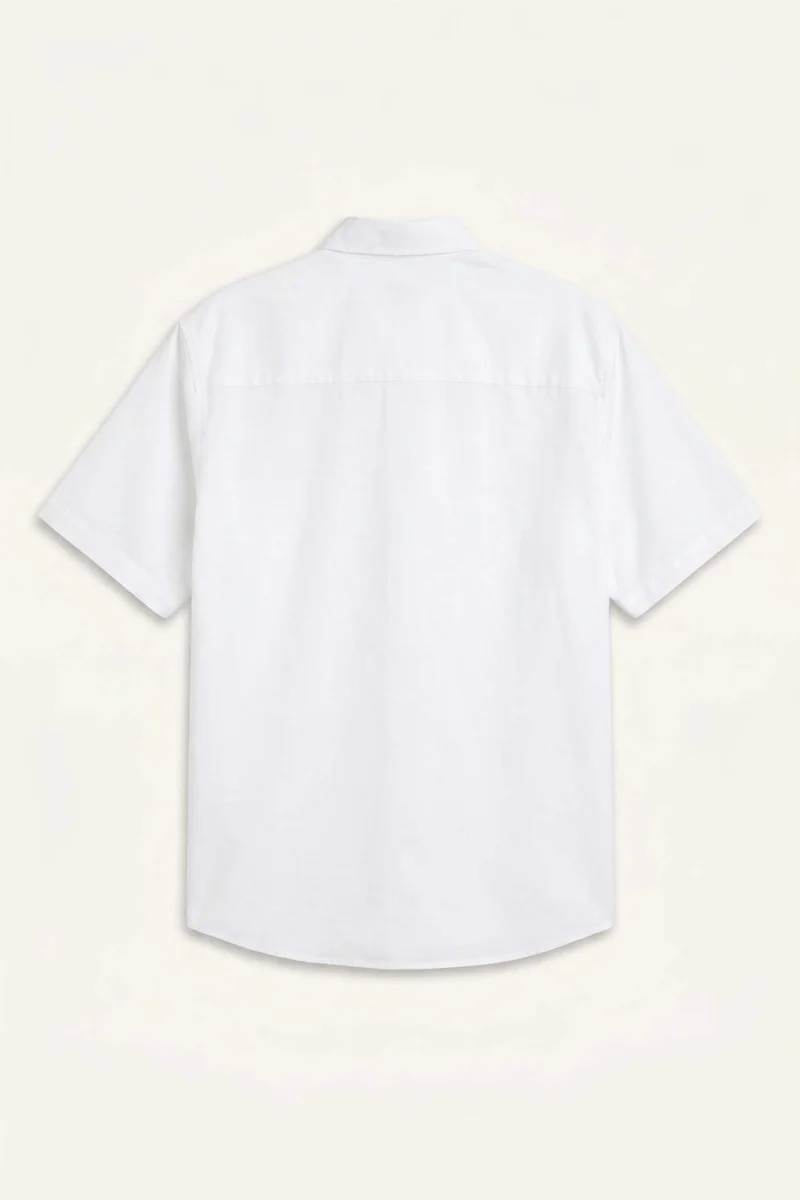 ديفاكتو Regular Fit Polo Collar Cotton Shirt