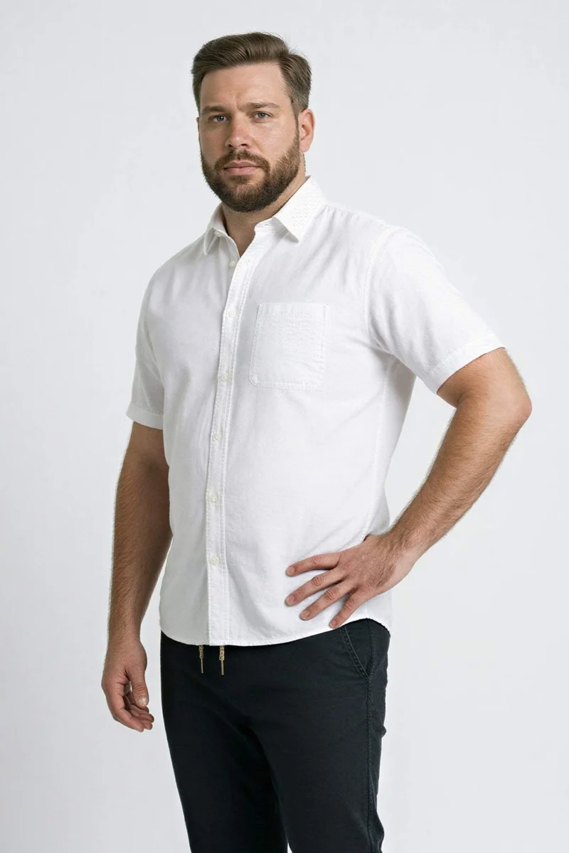 DeFacto Regular Fit Polo Collar Cotton Shirt