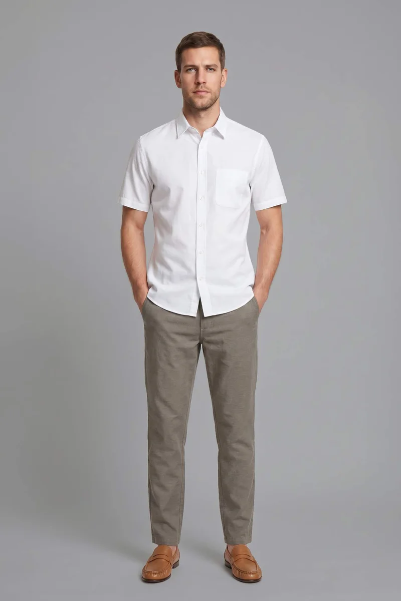 DeFacto Regular Fit Polo Collar Cotton Shirt