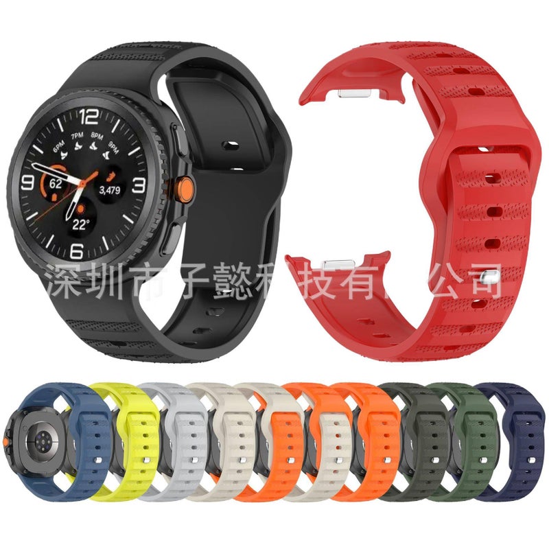 Adjustable Silicone Sport Smartwatch Band Compatible with Samsung Galaxy Watch 8 Classic with Fit Soft Strap and Quick Daily Replacement in Green - Image 1