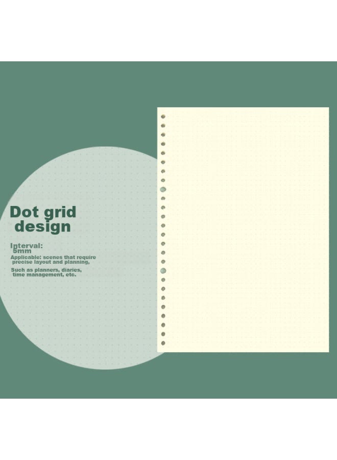 Tango B5 Loose-leaf Refill Paper With Grid, For Postgraduate Exam Review, Time Management, Weekly Planner, Journal, Doodle, And Stamping, Universal 26-hole Detachable Replacement Refill, 60 Sheets - Image 2