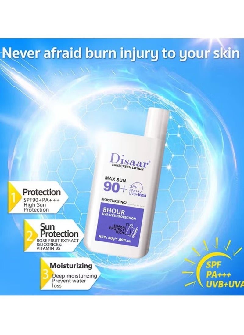 Disaar - Disar - Sunscreen Lotion, Long Lasting Protection, Portable Sunscreen, Sunscreen, Sunscreen, 50g - Image 1