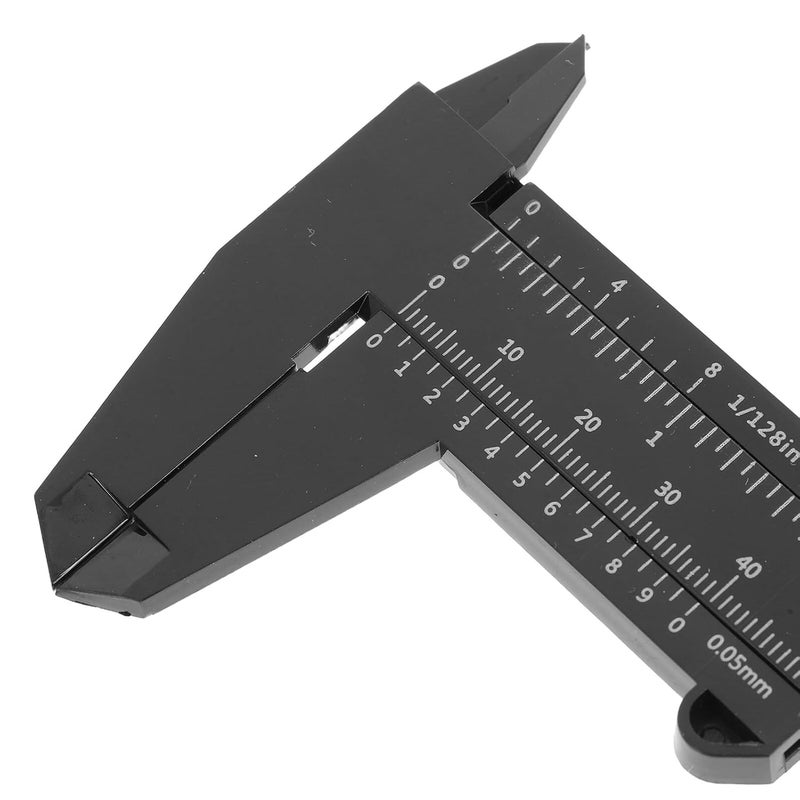 4 قطع من الفرجار البلاستيكي الأسود، مقياس منزلق محمول خفيف الوزن لأداة القياس الدقيقة - Image 4