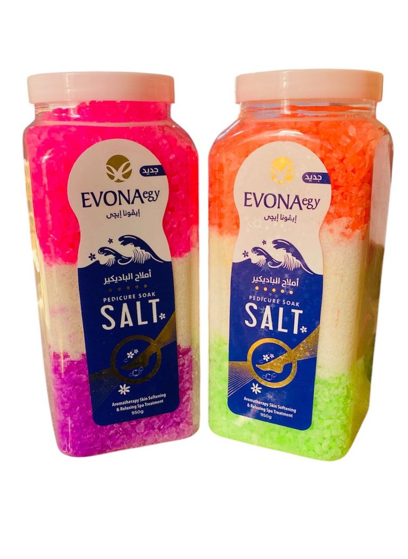 Evona Evona Pedicure Salts To Remove Dead Skin And Lighten The Feet, 2 Packs 