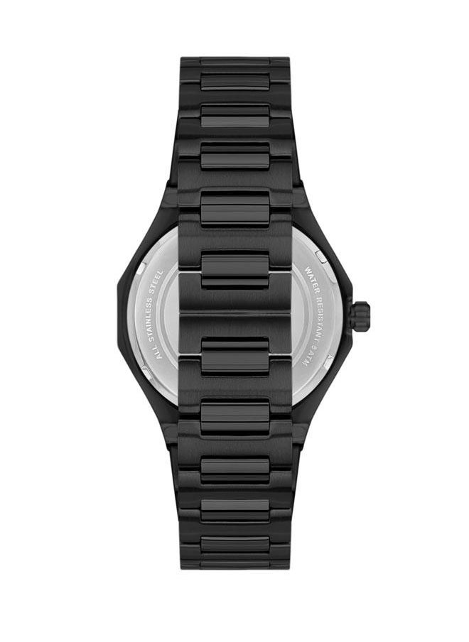 U.S. Polo Assn. U.S. Polo Assn. USPA1056-03 44mm Watch with Bold Black Dial, Classic Black Stainless Steel Band & Minimalist Design - Ideal for Fashion-Forward Gents  - Image 3