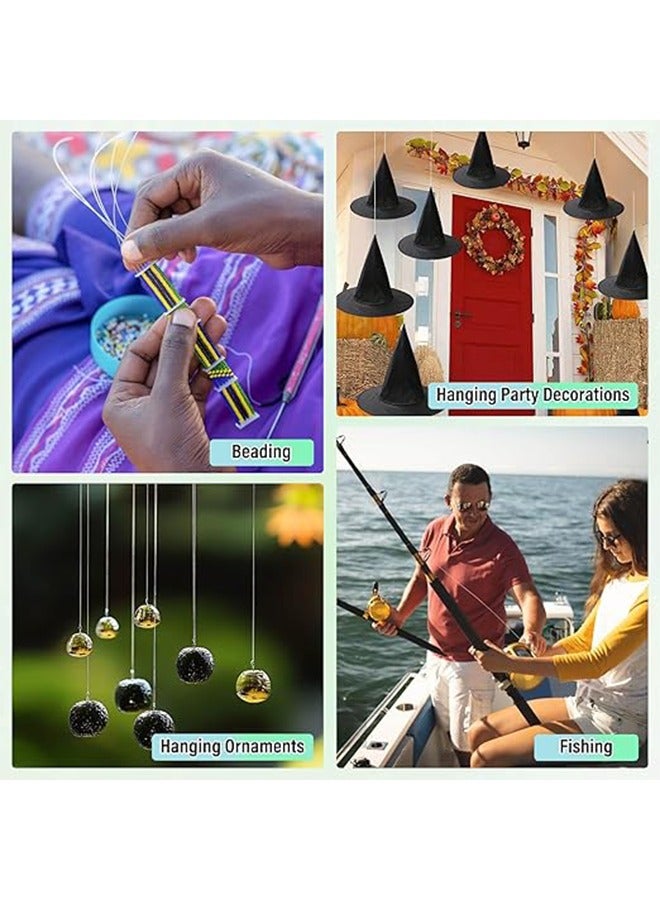 NYLON LINE 500M Nylon String Fishing Line, Clear Fluorocarbon Strong Monofilament Wire Flexible Wear-Resistant Super Pulling Force, Clear Fishing Line for Hanging Decorations and Crafts - 4.0 Line Number - Image 4