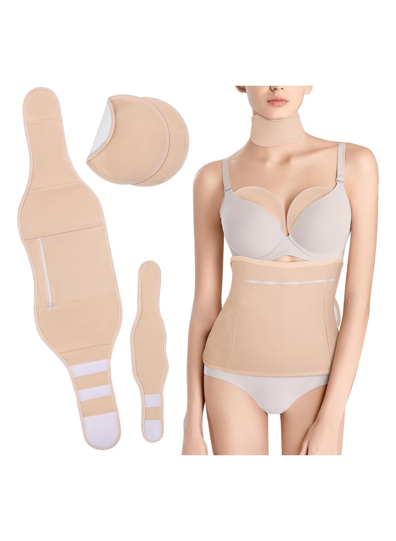 general 4 Pack Castor Oil Packet Set Reusable organic castor oil packet set for waist, neck and chest with adjustable velcro straps Cotton flannel castor oil packet for liver detox Leak-proof oil - Image 1