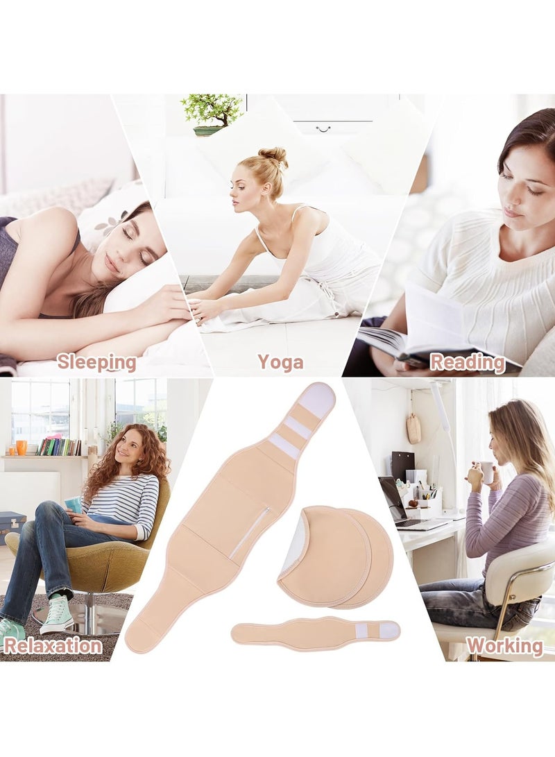 general 4 Pack Castor Oil Packet Set Reusable organic castor oil packet set for waist, neck and chest with adjustable velcro straps Cotton flannel castor oil packet for liver detox Leak-proof oil - Image 3