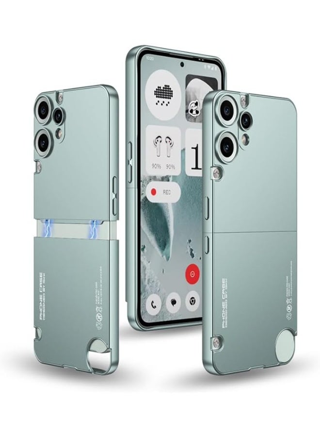 VKL Case Compatible with Nothing CMF Phone 2 Pro 5G (2025 6.77") Ultra Thin Shell Filmmagnetic Adsorption Framework Color Blocking Matte Anti Drop Protective Cover (Mint)