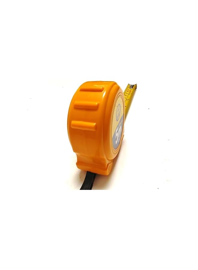 PROMASS promass Tape Measure 5m/7.5m/10m, Multi-Purpose Measuring Tape with Clear Fraction Markings, Non-Slip Grip, Auto-Lock & Manual Override for Construction, Engineerin (5m yellow)  - Image 3