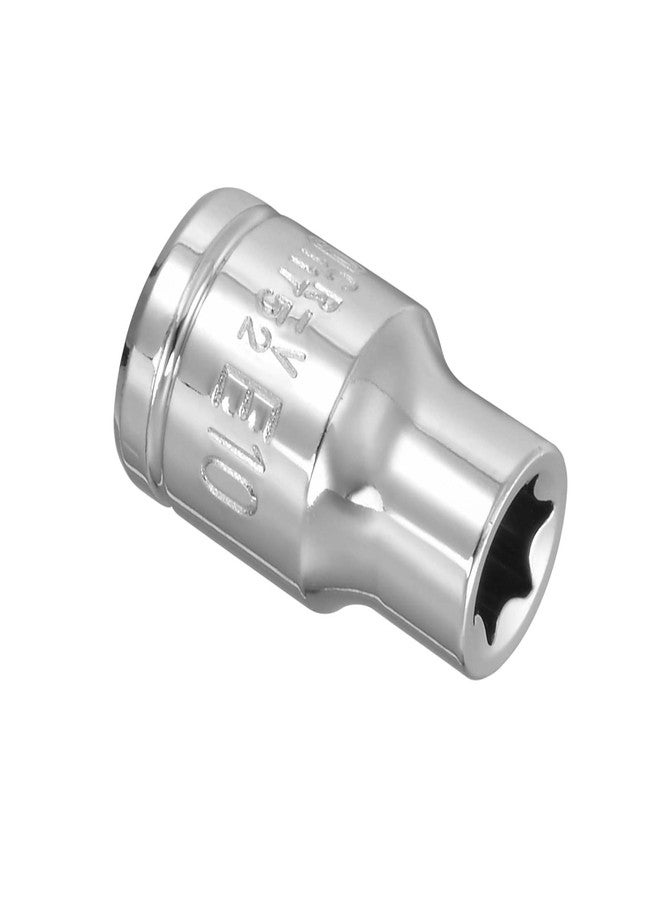 Kozelo External Torx Shallow Socket - [3/8 Inch x E10] Square Drive for Car Mechanical Equipment Repair Use, CR-V Steel Metric Sizes - Image 1