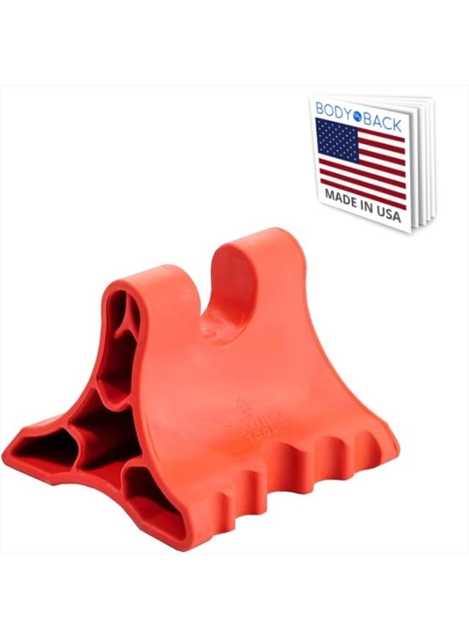 Body Back Davinci Tool (Red) -USA Made- Hard Rubber Neck Tension Relief & Pressure Point Massage Tool - Occipital Release Tool - Cervical Traction Device- Suboccipital Release Device - Neck Stretcher - Image 1