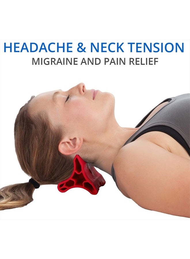 Body Back Davinci Tool (Red) -USA Made- Hard Rubber Neck Tension Relief & Pressure Point Massage Tool - Occipital Release Tool - Cervical Traction Device- Suboccipital Release Device - Neck Stretcher - Image 2