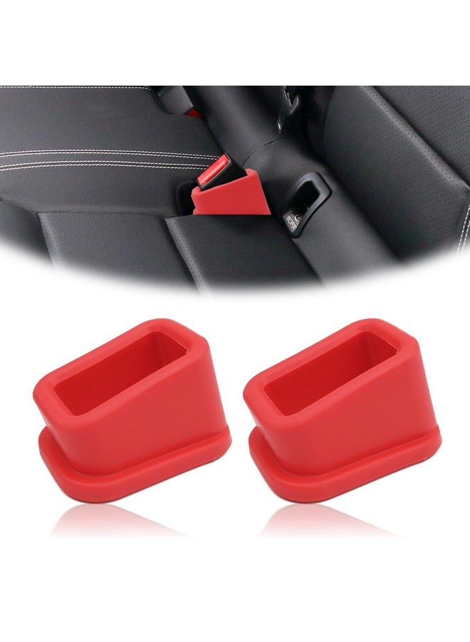 CmeRto 2Pcs Safety Belt Buckle Holder Booster Auto Safety Belt Guard Easy Access to The Buckles of Rear Seats Car Accessories - Friendly to Kids, and Passengers with Special Needs (red) - Image 1