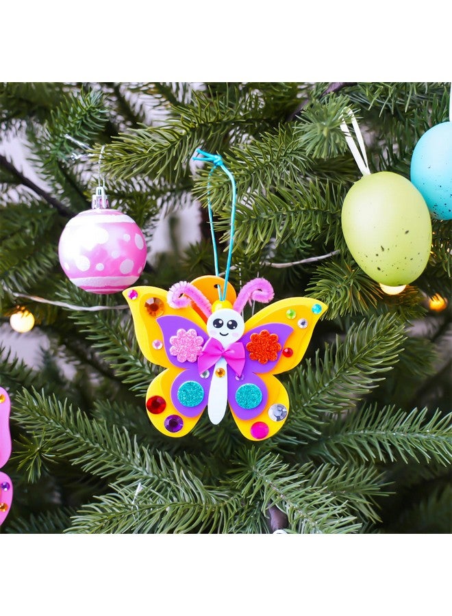 Winlyn 24 Sets Spring Butterfly Craft Kits DIY 3D Butterfly Ornaments Decorations Art Set Assorted Butterfly Foam Stickers Spring Arts and Crafts for Kids Party Favors Home Classroom Activities - Image 3