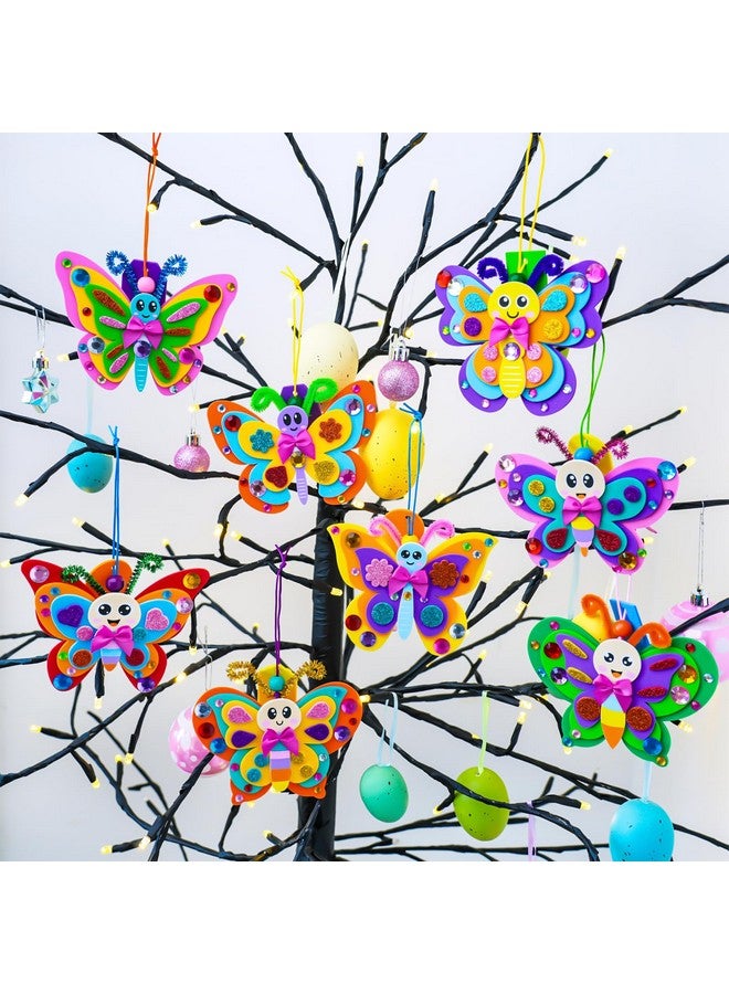Winlyn 24 Sets Spring Butterfly Craft Kits DIY 3D Butterfly Ornaments Decorations Art Set Assorted Butterfly Foam Stickers Spring Arts and Crafts for Kids Party Favors Home Classroom Activities - Image 4