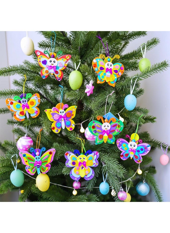 Winlyn 24 Sets Spring Butterfly Craft Kits DIY 3D Butterfly Ornaments Decorations Art Set Assorted Butterfly Foam Stickers Spring Arts and Crafts for Kids Party Favors Home Classroom Activities - Image 5