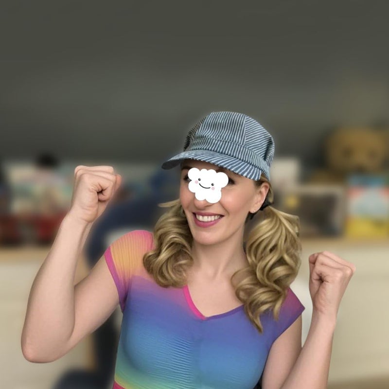 YukaBa Railroad Engineer Train Conductor Adult Hat Blue and White - Image 5