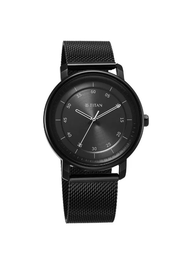 TITAN Men's Analog Round Shape Leather Wrist Watch - 1884NM01 - 40.3 Mm  - Image 2