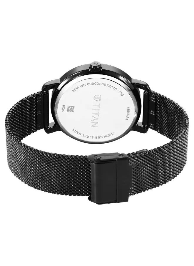 TITAN Men's Analog Round Shape Leather Wrist Watch - 1884NM01 - 40.3 Mm  - Image 5