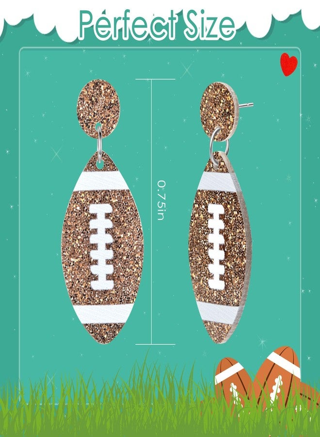 Smilelife Cute Football Earrings for Women Dangle Earrings Sporty Jewelry Gifts for Game Day Tailgating Football Themed Party Everyday Wear - Image 2