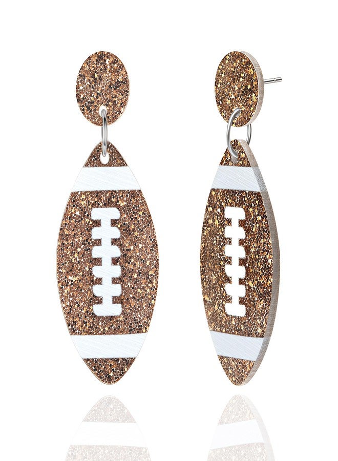 Smilelife Cute Football Earrings for Women Dangle Earrings Sporty Jewelry Gifts for Game Day Tailgating Football Themed Party Everyday Wear - Image 1