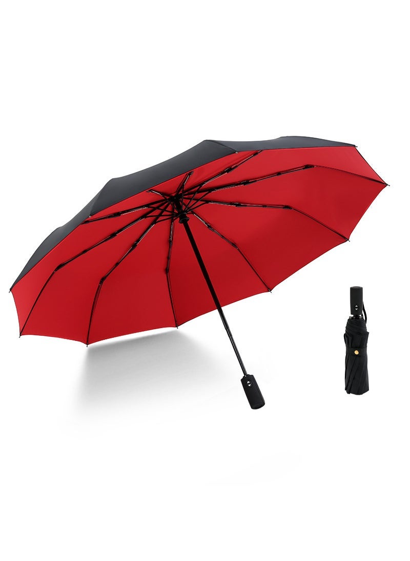 Generic Double-layer automatic umbrella folding reinforcement ten-bone wind-resistant men's and Women's Business double-use advertising umbrella - Image 4