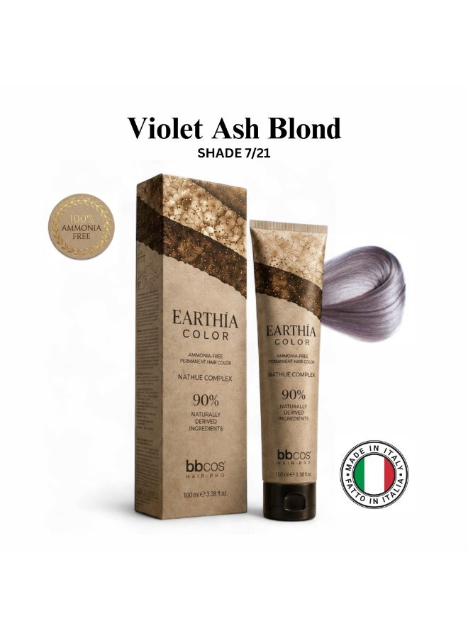 bbcos Earthia Hair Color 100ml 7.21 - Image 1