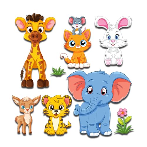 Haoser Fridge Magnet for Kids, Wooden Cute Animal Magnets for Baby | Refrigerator Magnets for Toddlers Educational Learning Toy Gift| Animal Fridge Magnets-Pack of 8(Return Gifts) - Image 1