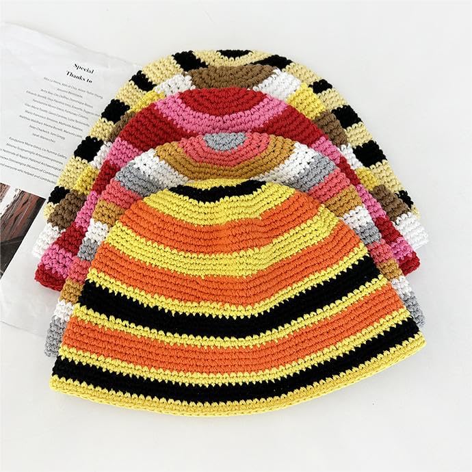 Molodo Crochet Bucket Hat for Women Knitted Fisherman Hat for Autumn Winter Trendy Handmade Bucket Cap for Travel Fishing Hat - Image 2