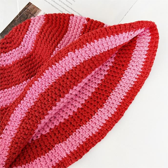 Molodo Crochet Bucket Hat for Women Knitted Fisherman Hat for Autumn Winter Trendy Handmade Bucket Cap for Travel Fishing Hat - Image 3