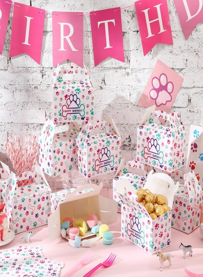 Mifoci 24 Pcs Paw Candy Boxes Dog Themed Party Favors Puppy Print Colorful Treat Box Gift Cartoon Paw Cookie Candy Boxes for Puppy Dog Birthday Goodie Bags Party Supplies - Image 2